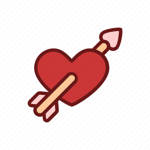 Arrow, direction, heart, lineal, love, valentine icon - Download on Iconfinder