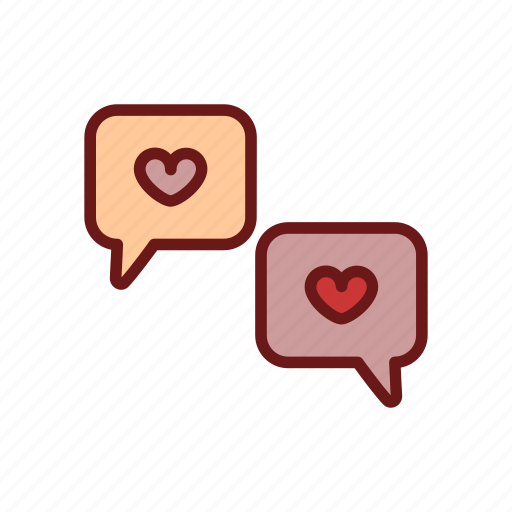 Chat, heart, lineal, love, message, valentine icon - Download on Iconfinder