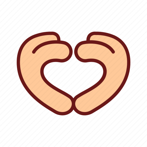 Gesture, hand, heart, lineal, love, valentine icon - Download on Iconfinder
