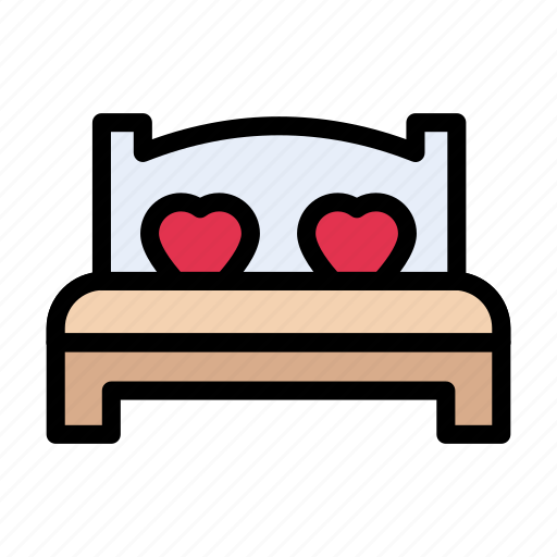 Bed, heart, love, marriage, romance icon - Download on Iconfinder