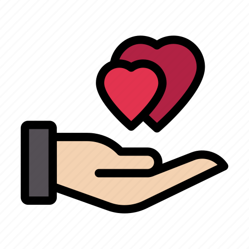 Care, hand, heart, love, romance icon - Download on Iconfinder