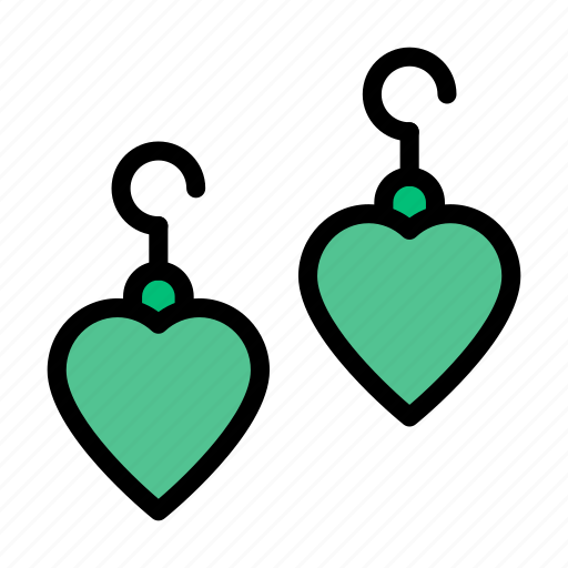 Earring, female, heart, jewel, love icon - Download on Iconfinder