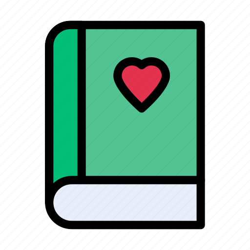 Book, education, heart, love, romance icon - Download on Iconfinder