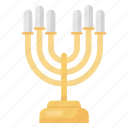 candle, stand, menorah, candle stand, candelabra, candle holder, burning candle
