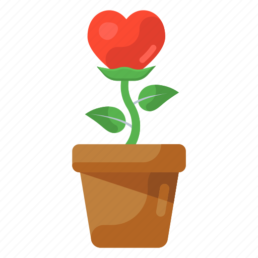 Growing, love, growing love, love plant, valentine plant, love growth, natural love icon - Download on Iconfinder