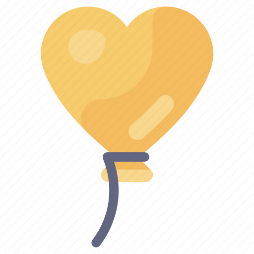Heart, balloon, heart balloon, decorative balloons, celebration balloon, party balloon, helium balloon icon - Download on Iconfinder
