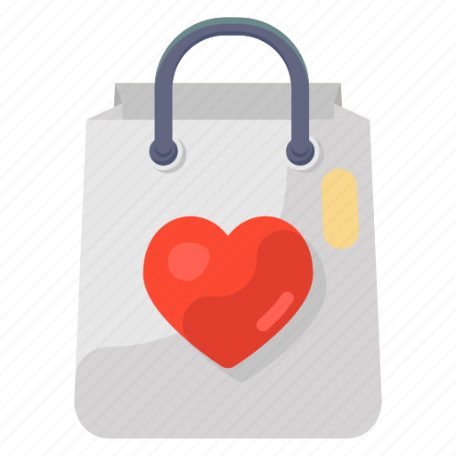 Love, bag, shopping bag, love handbag, valentine tote, jute icon - Download on Iconfinder