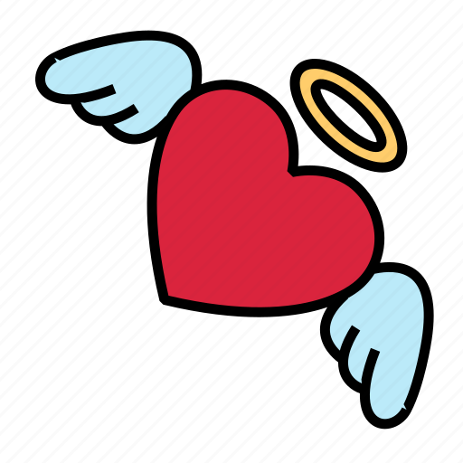 Fly, heart, love, valentine, wing, angel, wedding icon - Download on Iconfinder