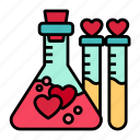 chemistry, heart, love, valentine, romantic, reaction, wedding