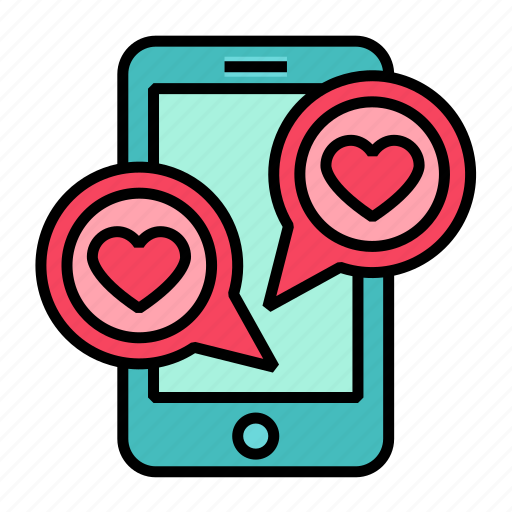 Communication, heart, love, message, mobile, smartphone, chat icon - Download on Iconfinder