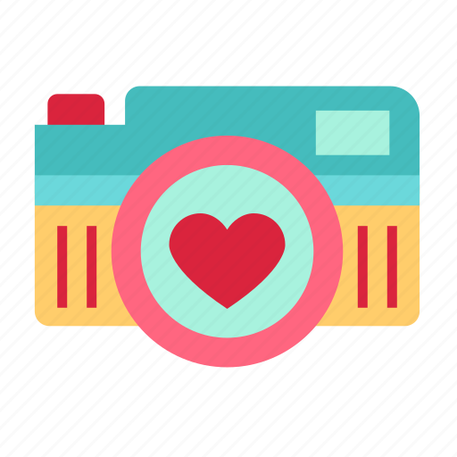 Camera, heart, love, photo, valentine, romance, wedding icon - Download on Iconfinder