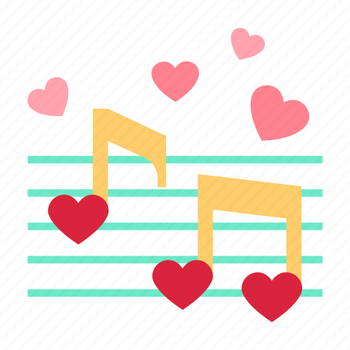Heart, love, music, valentine, song, romantic, wedding icon - Download on Iconfinder