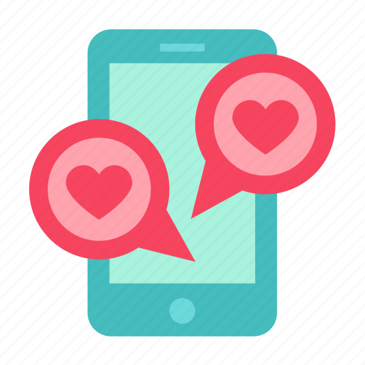 Communication, heart, love, message, mobile, smartphone, chat icon - Download on Iconfinder