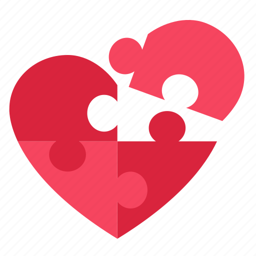 Connection, heart, love, puzzle, jigsaw, romantic, valentine icon - Download on Iconfinder