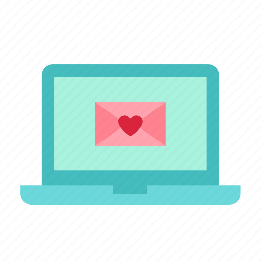 Computer, love, romance, laptop, heart, email, message icon - Download on Iconfinder