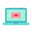 computer, love, romance, laptop, heart, email, message 