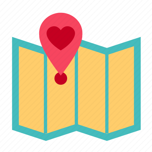 Location, love, romantic, map, heart, pin, wedding icon - Download on Iconfinder