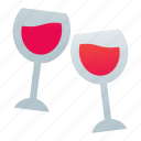 clink, date, glasses, wine