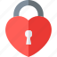 love lock, secure, heart, romance, private 