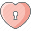 love lock, secure, heart, romance