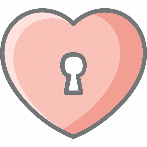 Love lock, secure, heart, romance icon - Download on Iconfinder