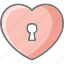 love lock, secure, heart, romance 