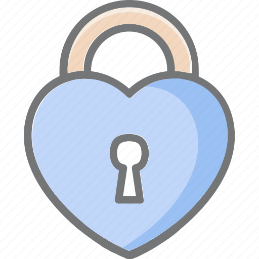 Love lock, secure, heart, romance, private icon - Download on Iconfinder