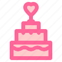 cake, heart, love, relationship, romance, valentine, weeding cake