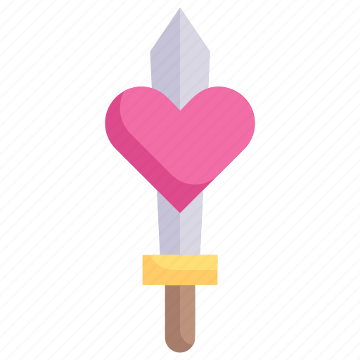 Heart, honeymoon, love, relationship, romance, sword, valentine’s day icon - Download on Iconfinder