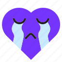 cry, heart, interface, love, purple, sad, shape