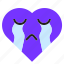cry, heart, interface, love, purple, sad, shape 