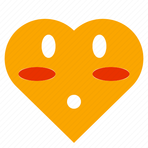 Flirt, heart, like, love, orange, shape, wonder icon - Download on Iconfinder