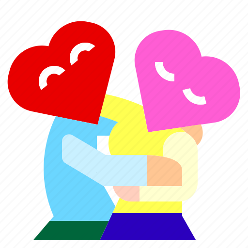 Character, couple, cuddle, happy, heart, hug, love icon - Download on Iconfinder