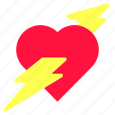 heart, interface, like, love, red, shape, thunder