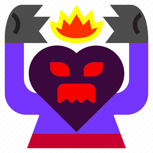 Angry, character, devil, fire, heart, love, mad icon - Download on Iconfinder