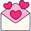 envelope, pop, up, heart, love, valentine, wedding, romantic