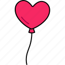 heart, balloon, love, valentine, wedding, romantic, cute