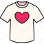 shirt, heart, love, valentine, wedding, romantic, cute 