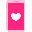 phone, heart, valentines