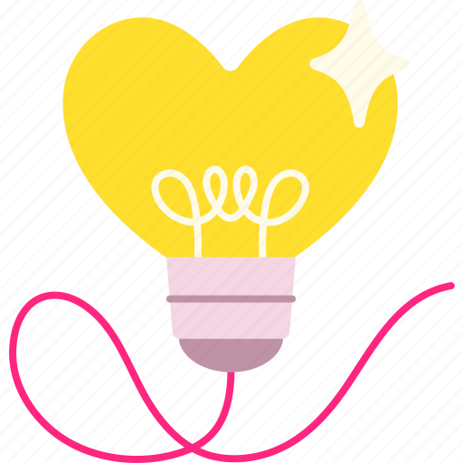 Light, bulb, heart, love, valentine, wedding, romantic icon - Download on Iconfinder