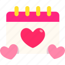 calendar, heart, love, valentine, wedding, romantic, cute