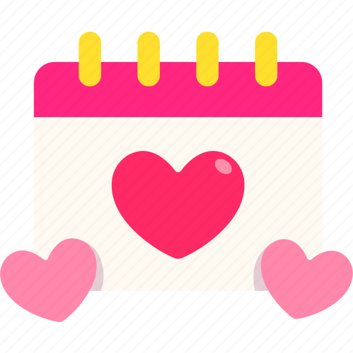 Calendar, heart, love, valentine, wedding, romantic, cute icon - Download on Iconfinder