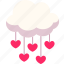 cloud, heart, drop, love, valentine, wedding, romantic, cute 