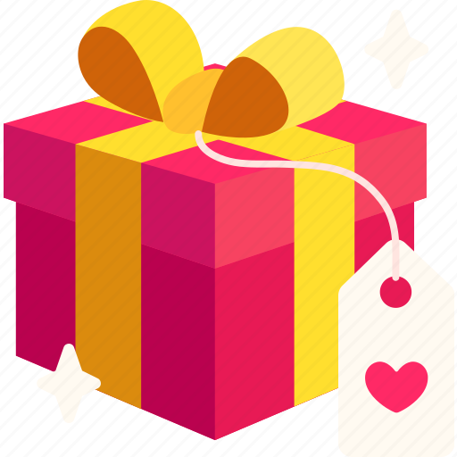 Gift, box, with, heart, tag, love, valentine icon - Download on Iconfinder