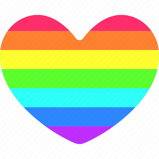Heart, rainbow, love, valentine, wedding, romantic, cute icon - Download on Iconfinder