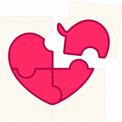 Puzzle, heart, love, valentine, wedding, romantic, cute icon - Download on Iconfinder