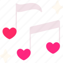 two, music, notes, heart, love, valentine, wedding, romantic