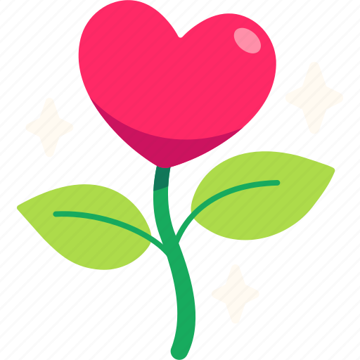Flower, plant, heart, love, valentine, wedding, romantic icon - Download on Iconfinder
