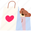 bag, shopping, heart, love, valentine, wedding, romantic, cute 