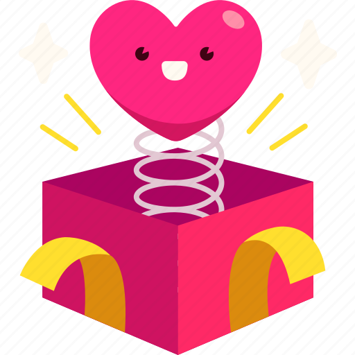 Gift, box, with, heart, pop, up, love icon - Download on Iconfinder